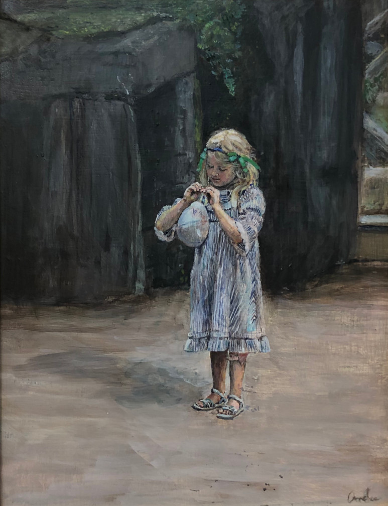 girl with balloon