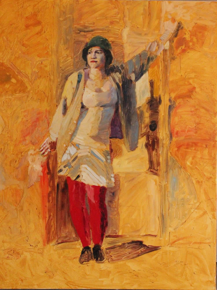 woman in doorway