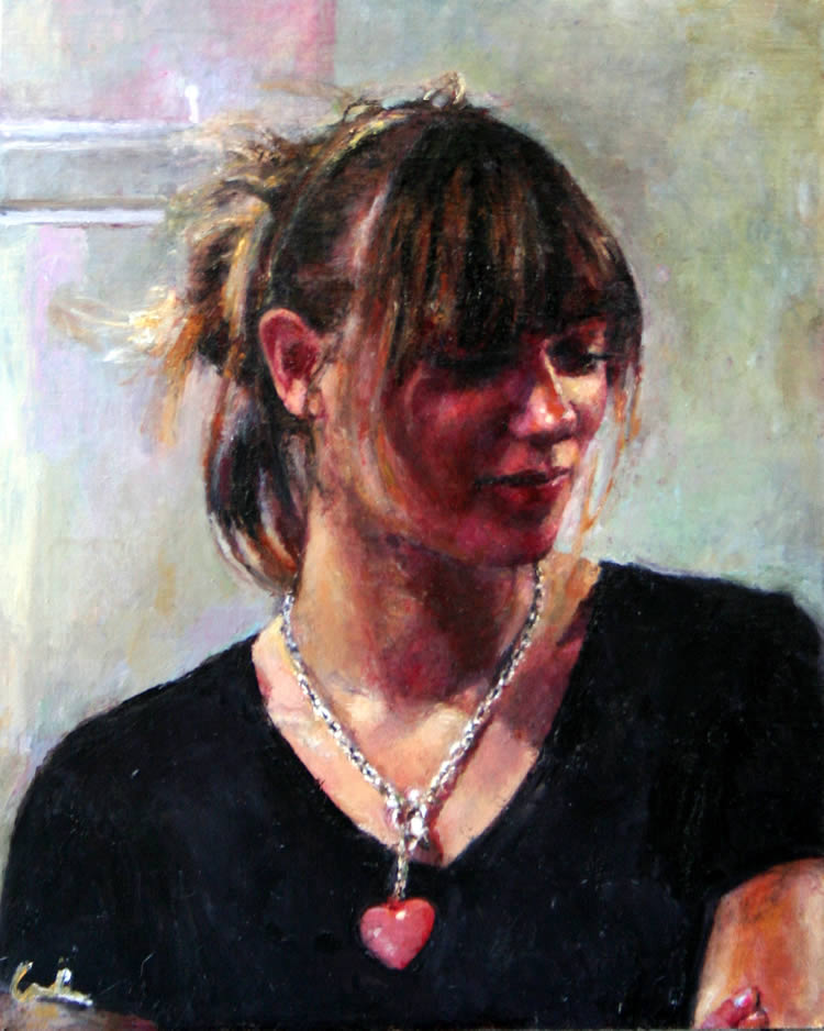 woman with necklace