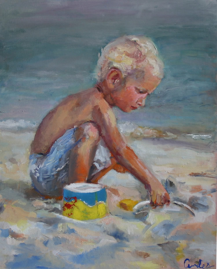 child on beach